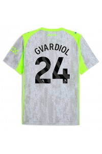 Fotbalové Dres Manchester City Josko Gvardiol #24 Třetí Oblečení 2025-26 Krátký Rukáv